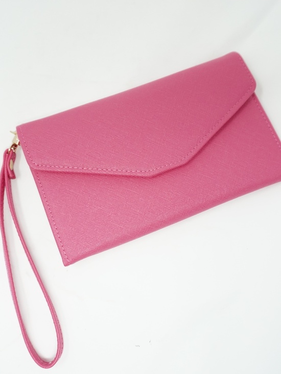 Handbags - Pink Leather Travel Waristlet/Wallet Passport Holder